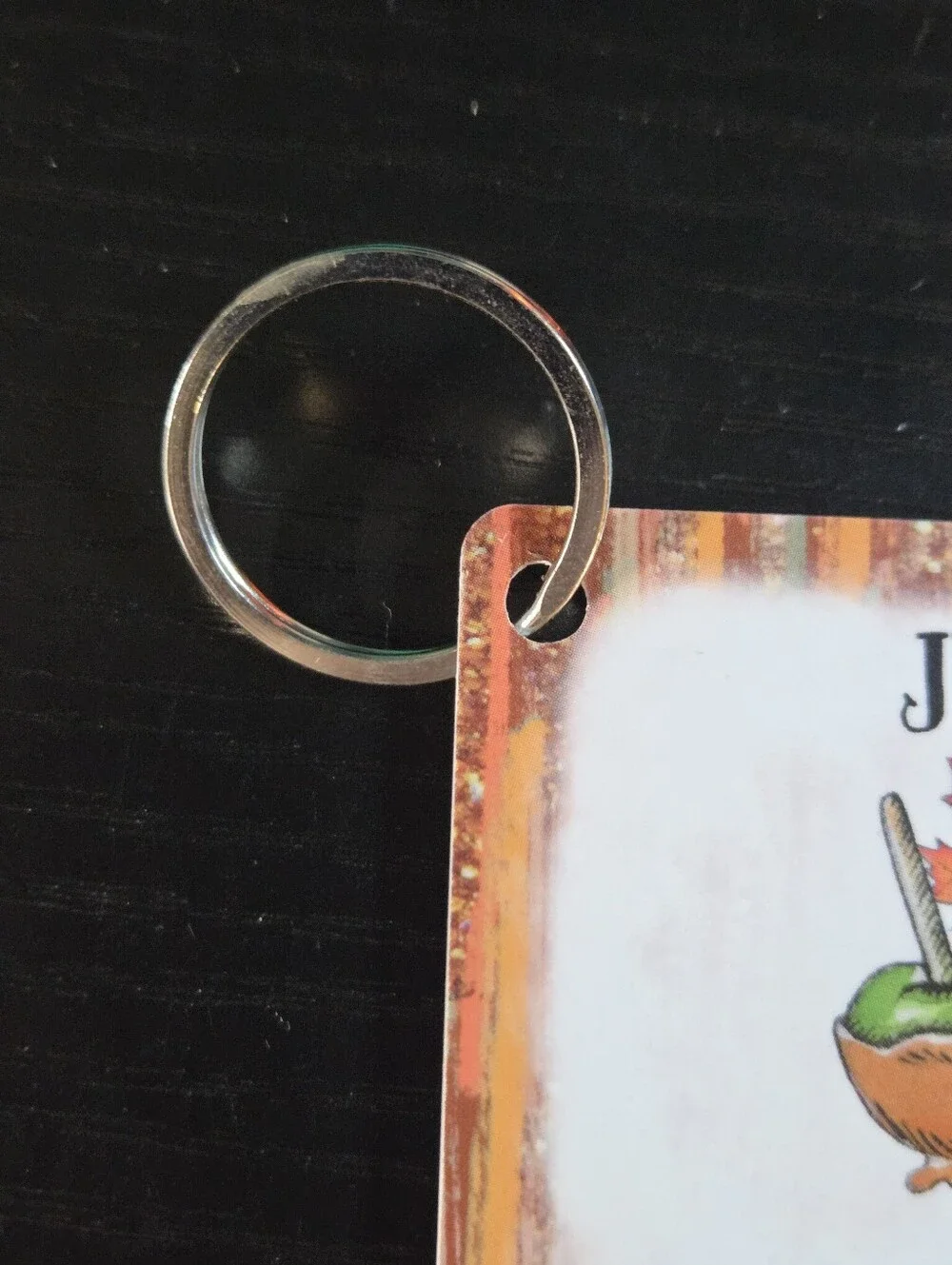 Just A Girl Who Loves Fall Keycard Keychain - Brown/Orange